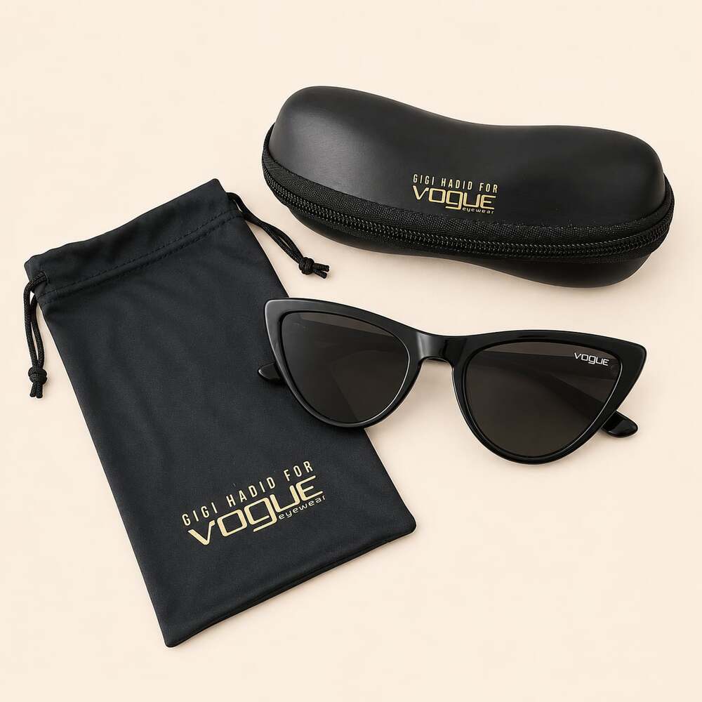 Gigi Hadid x Vogue Cat Eye Sunglasses Black VO5211-S W44/87
